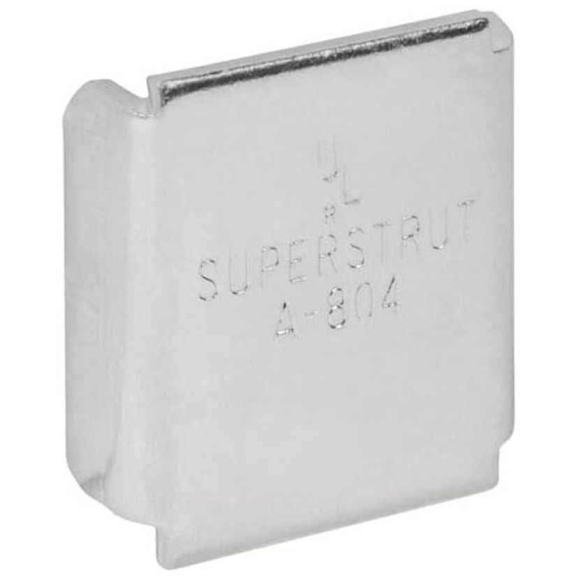 T&B Superstrut A804 White Vinyl End Cover for 1-5/8IN x 1-5/8IN Deep Strut A-1200 A-1400